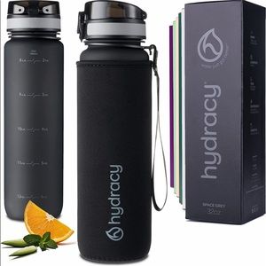 Hydracy Space Grey 32oz sports bottle BPA Free